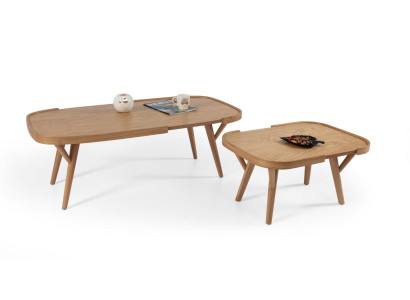 Wohnzimmer Set 2 tlg 2x Couchtische Designer Möbel Modern Komplett Holz