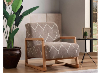Brauner Sessel Moderner Wohnzimmer Einsitzer Armlehnen Relaxsessel 
