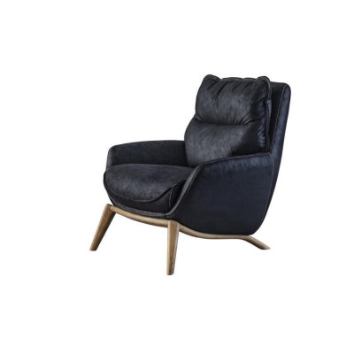 Luxus Sessel Modernes Design Wohnzimmermöbel Schwarzer Farbstil