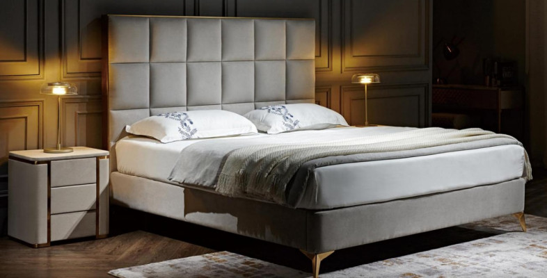 Bett 2x Nachttisch 3 tlg. Schlafzimmer Set Designer Luxus Gruppe Neu Garnitur