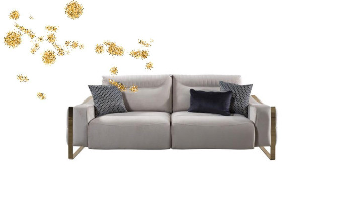 Klassische Sofa 3 Sitz Design Wohnzimmer Polster Holz Polster Moderne Luxus Weiß