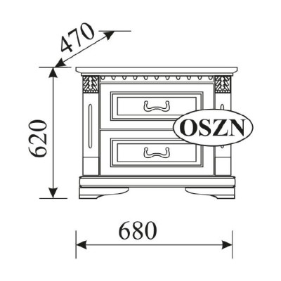 2x Set Klassische Nachttische Nachttisch Nachkonsolen Tisch Massiv Holz OSZN