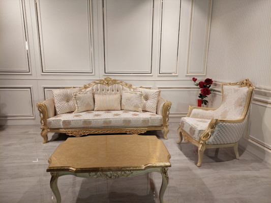 Chesterfield Sofa Barock Couch Holz Samt Dreisitzer Klassische Sofas Möbel