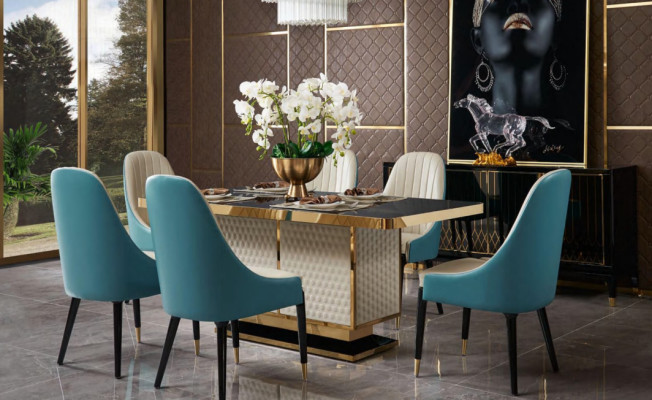 Esstisch Design Tisch Edelstahl Moderne Esszimmer Wohnzimmer Küche
