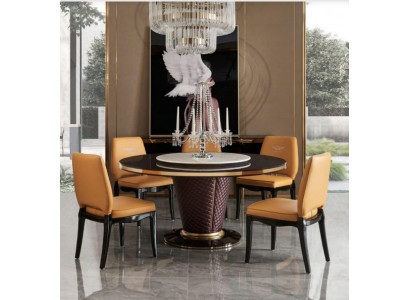 Designer Ess Zimmer Stuhl Set Tische Sessel 4x Stühle Tisch Garnitur Gruppe
