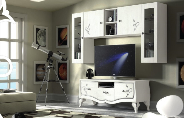 Wohnwand rtv Schrank Sideboard Schrank TV Holz Lowboard Kommode Design Möbel Neu