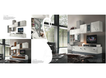 Wohnwand Design Wandschrank Regal Wohnzimmer Holz Schränke Vitrine Wand Regale