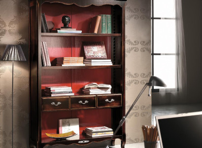 Bücherregal Vitrine Vitrinenschrank Klassischer Schrank Bücherschrank Holz Neu