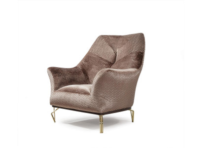 Sessel Design Wohnzimmer Polster Holz Polster Moderne Luxus braun Neu