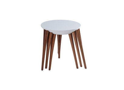 Beistelltische Blumenständer Holztische Set Tisch Couchtisch Beistelltisch 3tlg.