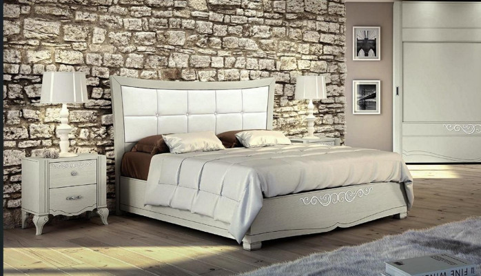 Luxus Set 3tlg Schlafzimmer Bett Nachttisch Betten Garnitur Holz Doppel Modern