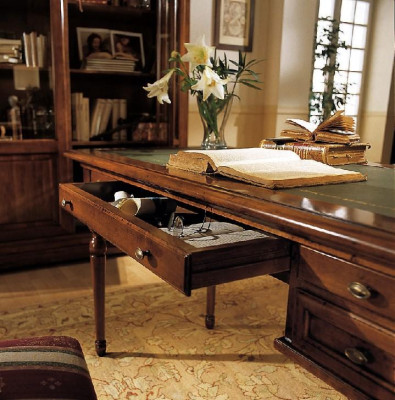 Schreibtisch Sekretär Italienische Möbel Tisch Stuhl Set Büro 2tlg Schreibtische