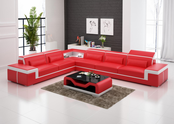 Designer Sofa Couch Ecksofa Polster Garnitur Wohnlandschaft L-Form