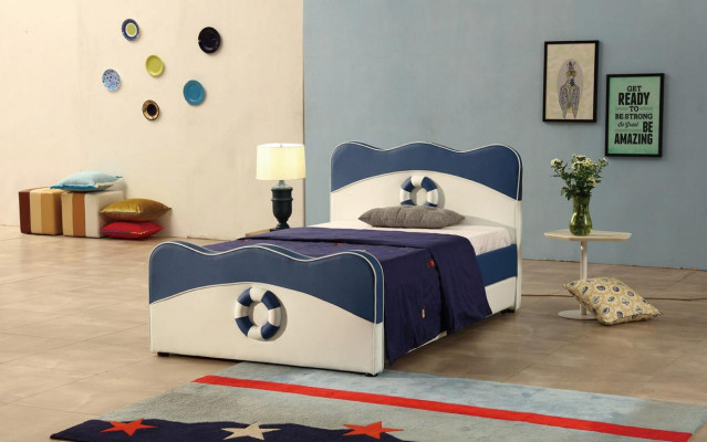 Kinderbett Bett Polster Betten Luxus Hotel Jugend 3D XXL Big 120 / 150x200cm Neu
