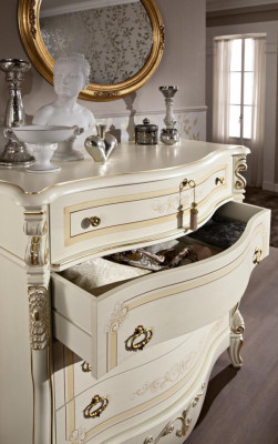 Doppelbett Schlafzimmer Möbel Schrank Nachttisch mit Schubladen Kommode 5tlg