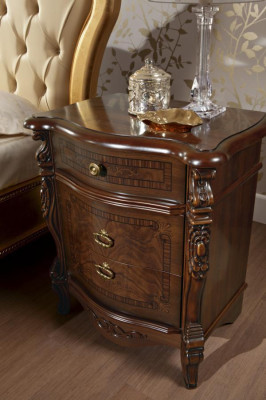 Bett Schrank Schublade Schlafzimmermöbel Nachttisch mit Schubladen Kommode Neu