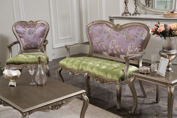 Sessel 1 Sitzer Grün Wohnzimmer Elegantes Möbel Luxus Chesterfield Neu