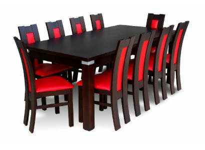 Esstisch + 10x Stühle Stuhl Esszimmer Set Essgruppe Modern Tisch Tische Neu
