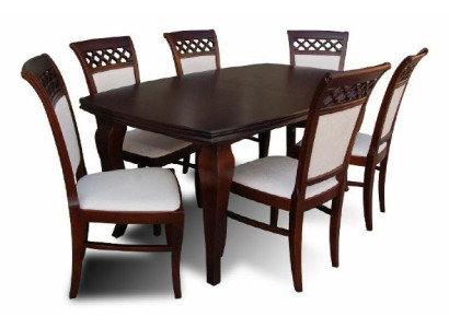 Moderne Design Esszimmer Set Garnitur Stuhl Tisch Lehnstuhl Gruppe 7tlg. Möbel
