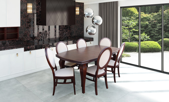 Esstisch 6 Stühle Sitzgarnitur Tisch Stuhl Set Esszimmer Garnituren