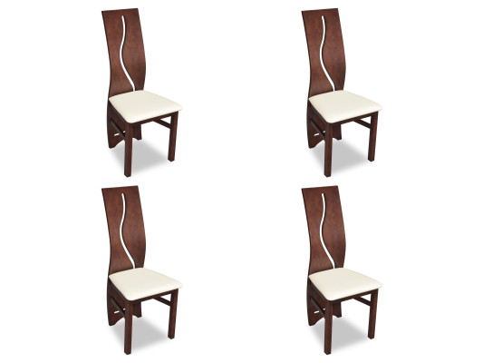 Esszimmer Lehn Polster Sitz Stühle Garnitur Komplett K3 Design 4x Stuhl Set