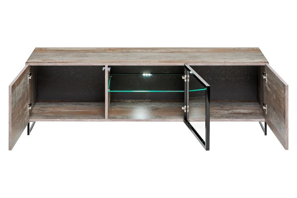 Modern Wohnzimmer Set TV-Ständer Design Einrichtung Vitrine Neu Holz Möbel
