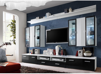 Wohnwand TV Ständer Luxus TV-Ständer Holz Modern Designer Wohnzimmer