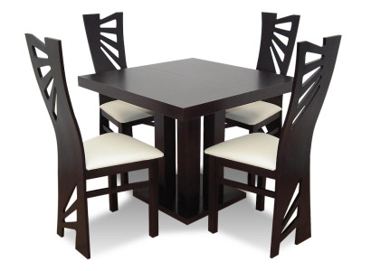 Essgarnitur Esstisch Tisch Holz Esszimmer Garnitur 4x Stuhl Set Stühle 5 tlg.Set