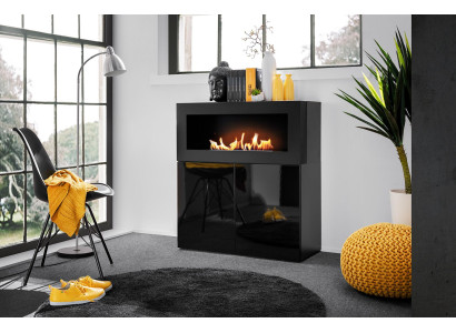 Kommode mit eingebautem Kamin Modern Designer Schrank Wohnzimmer