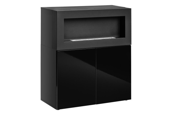 Kommode mit eingebautem Kamin Modern Designer Schrank Wohnzimmer