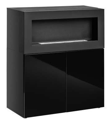 Kommode mit eingebautem Kamin Modern Designer Schrank Wohnzimmer