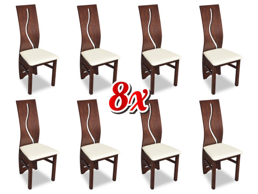 Garnitur Sessel Komplett Neu 8x Stühle Stuhl Polster Modernes Set Design Lehn