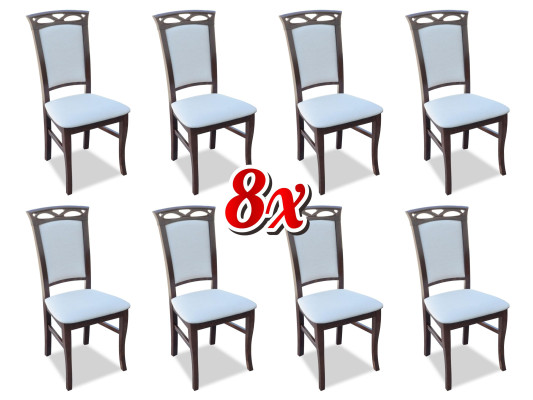 Designer Set Esszimmer Lehn Polster Sitz Stühle Garnitur Komplett K12 8x Stuhl
