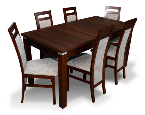 Komplett Set Esstisch + 6 Stühle Esszimmer Set Holz Ess Gruppe Tische Tisch 7tlg