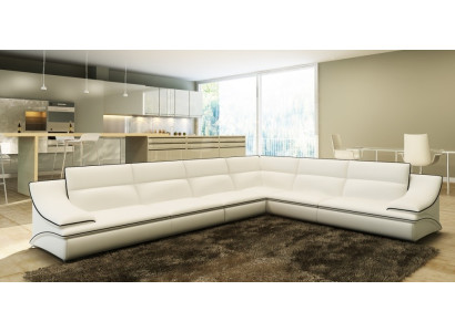 Ecksofa Polster Garnitur Couch Sofa Wohnlandschaft Sitz Eck Textil Leder