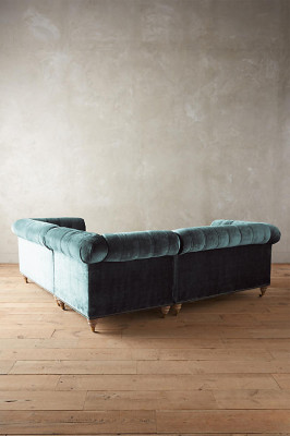 Ecksofa Chesterfield Ledersofa Sofa Couch Textil Stoff Polster Ecke Neu