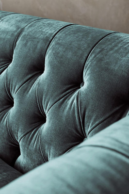 Ecksofa Chesterfield Ledersofa Sofa Couch Textil Stoff Polster Ecke Neu
