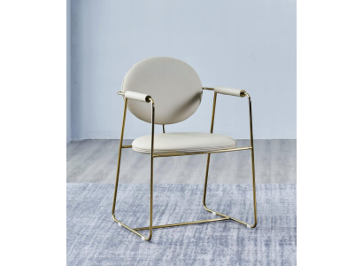 Weißer Esszimmer Stuhl Designer Edelstahlstuhl Einsitzer Moderne Möbel