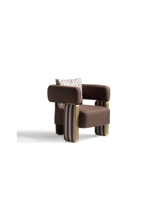 Cocktailsessel Sessel Einsitzer Wohnzimmer Clubsessel Weiß Stoff Sitz