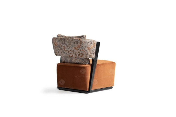 Sessel Ohrensessel Cocktailsessel Relaxsessel Orange Stoff Modern Sitz