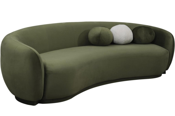 Stoffsofa Dreisitzer Couch Sofa 3 Sitzer Grün Stoff Polstersofa Modern