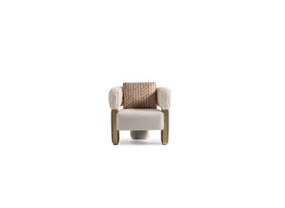 Sessel Einsitzer Clubsessel Weiß Stoff Sitz Wohnzimmer Cocktailsessel