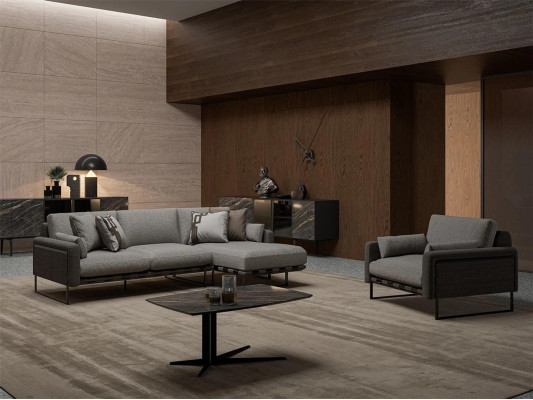 Modern Polstersofa L-Form Polstermöbel Wohnzimmer Luxus Sessel Neu Couchtisch