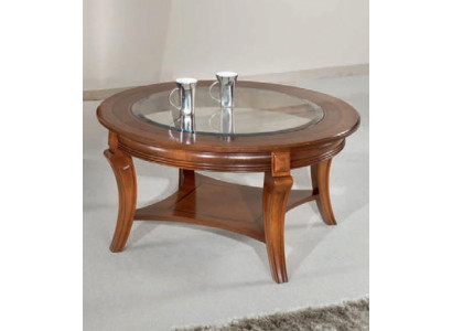 Couchtisch Holztisch Design Tische Italienische Möbel Glastisch Rund Tisch Braun