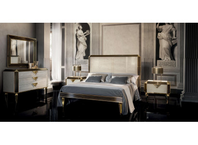 Schlafzimmer Garnituren Komplett Bett Kommode Nachttisch 5tlg. arredoclassic Neu