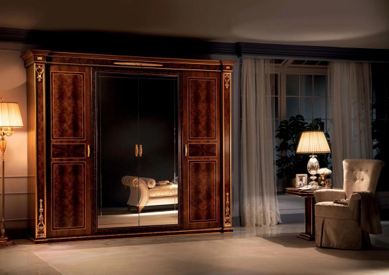 Kleiderschrank Schlafzimmer Holz Schrank Modern Stil Luxus Schränke Klassisch