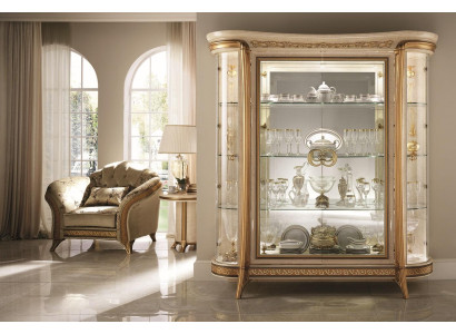 Vitrine Kommoden Vitrinen Kommodenschrank Glas Schrank Italien arredoclassic