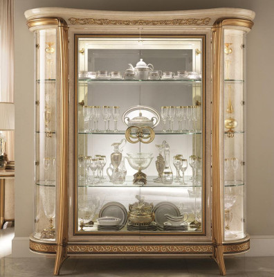 VITRINE Schrank Glasschrank Designer Möbel Barock Rokoko Deko Jugendstil