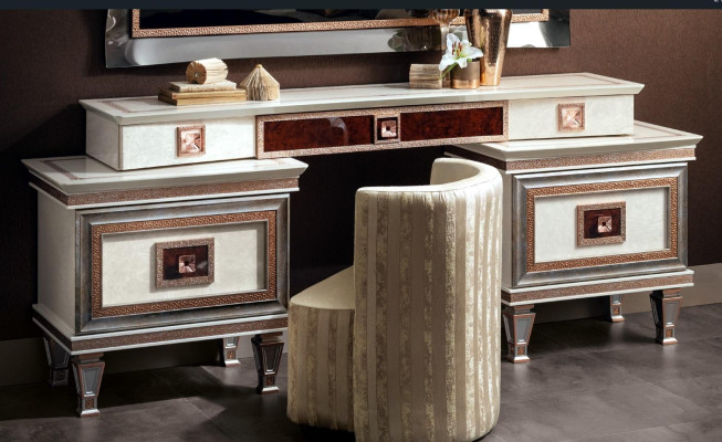 Konsolen Schminktisch Kosmetik Tisch Spiegel Kommode Holz Tische arredoclassic