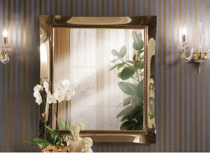 Klassischer Wandspiegel Holzrahmen Spiegel Möbel Hängespiegel Glas Rahmen Wand